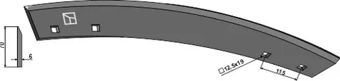 Knivrotorkniv 737 venstre hull 12,5x19, avst. 115