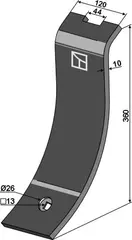 Førerbrett 360x120 mm til Väderstad 360 x 120 mm - Tykkelse 10 mm