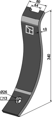 Guidebrett til Väderstad 340 x 80 mm - Tykkelse 10 mm 