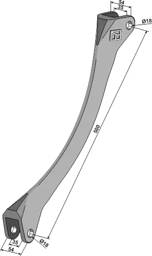 Slitasjebeskyttelse til CNH Hull: 18, hullavstand: 500 