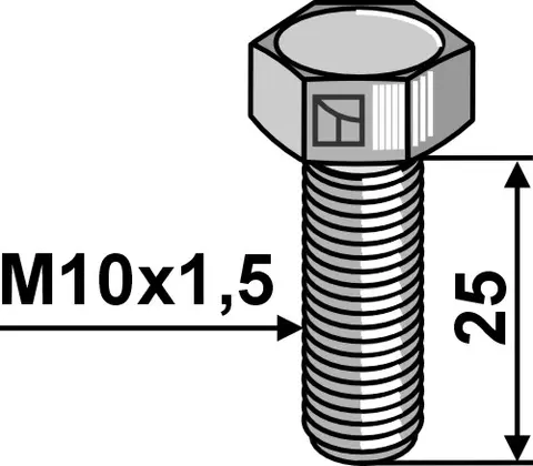 Bolt M10x1,5x25 10.9 u/mutter