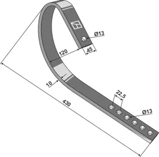 Bremsetind 45x10 45x10 mm, ukjent merke