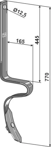 Track eradicator tine Passer til ukjent merke/modell 