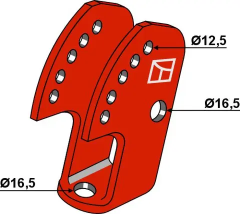 Hellingjustering til ukjent merke Hull: 16,5 mm
