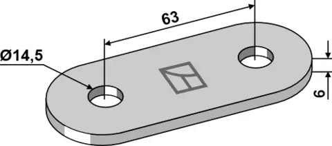 Holder 107x45 til ukjent merke 107x45 mm, etterløpstinder