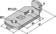Ledger plate til Sulky/Sky Passer til såmaskin, spesifikasjoner ukl
