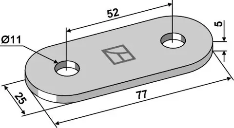 Holding til Sulky 11 hull - 5 mm tykkelse