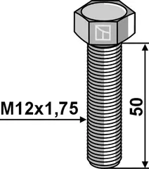Hexagon bolt M12x1,75 til ukjent M12x1,75, 50mm lengde