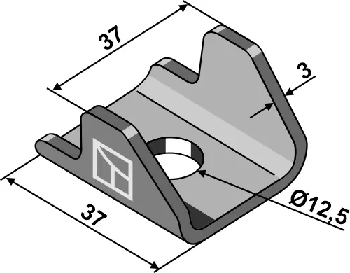 Klemmeramme til Amazone Hull: 12,5, Tykkelse: 3 