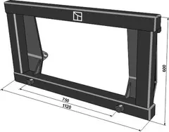 Feste for ballespyd 80x80 ramme, 600 høyde
