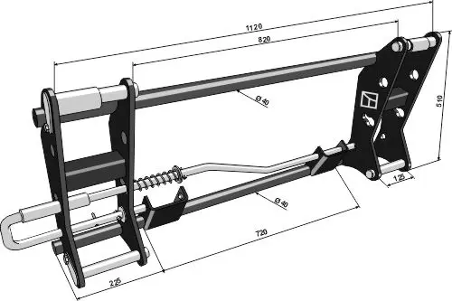Quick-change frame for Euro-feste H: 510mm, L: 1120mm, 2000Kg 