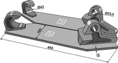 Connect slag 490 Hul 25,5 mm, lengde 490 mm