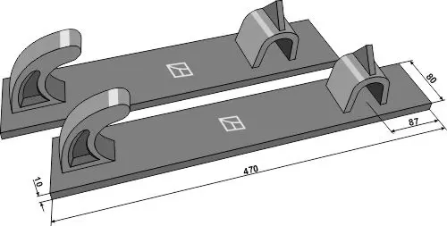 Connect slag 470 Lengde 470mm, Bredde 80mm 