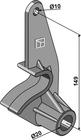 Låsekrok frontlaster hull 20