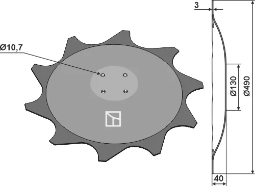 Avskjermingsskive - høyre Passer til ukjent merke 