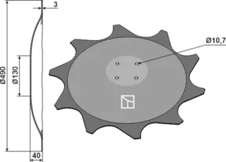 Avskjermingsskive - venstre Passer til ukjent merke
