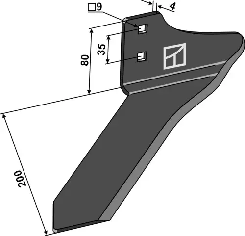 Planetblad - høyre Passer til ukjent merke 