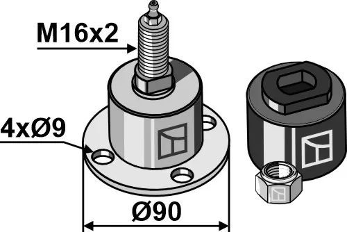 Hub for finger weeder Ø250/Ø310mm Ø250/Ø310mm, modell ukjent 