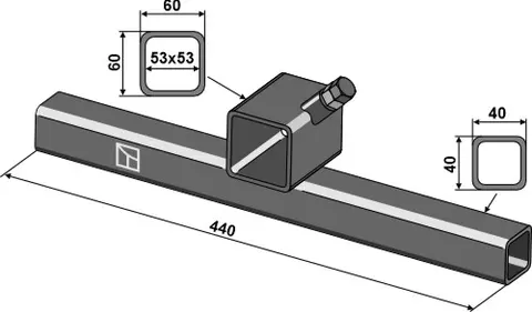 Cross bar 440mm 440mm, ukjent merke