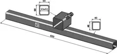 Cross bar 600mm 600mm, ukjent maskinmerke
