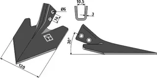 Jointer DIN 11112 - 120mm 120mm, DIN 11112