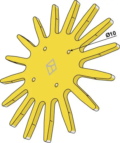 Fingerharv Ø370mm Ø370mm, merke ukjent 