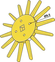Finger weeder Ø290mm Ø290mm, ukjent maskinmerke