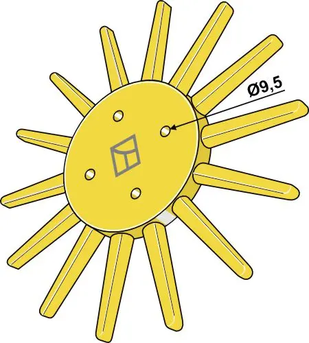 Finger weeder Ø290mm Ø290mm, ukjent maskinmerke 