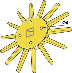 Finger weeder Ø240mm Ø240mm, passer til ukjent merke