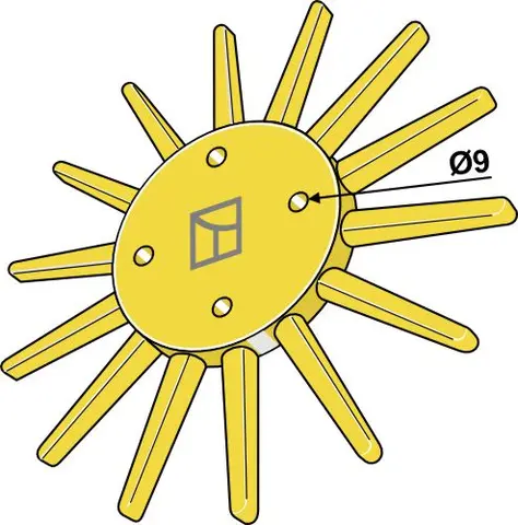 Finger weeder Ø240mm Ø240mm, passer til ukjent merke