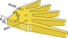 Finger weedere Ø535mm Ø535mm, maskinmerke ukjent