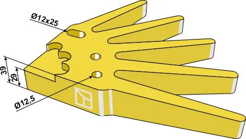 Finger weedere Ø535mm Ø535mm, maskinmerke ukjent 