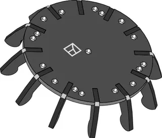 Drivhjul for fingerukrutter Ø220mm Ø220mm, ukjent merke