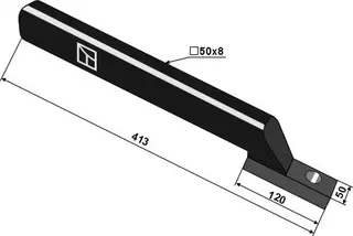 Support arm 413mm Ukendt merke, 413mm lengde