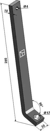 Shank assembly for finger weeder Ø250mm / Ø290mm, ukjent merke 