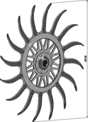Rotary hoe ring med nav Passer til ukjent merke og modell