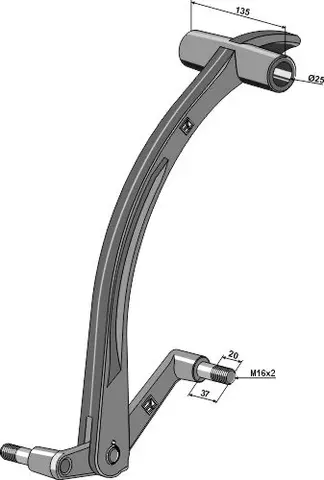 Arm for Stjernerullerenser med vippearm hull 25