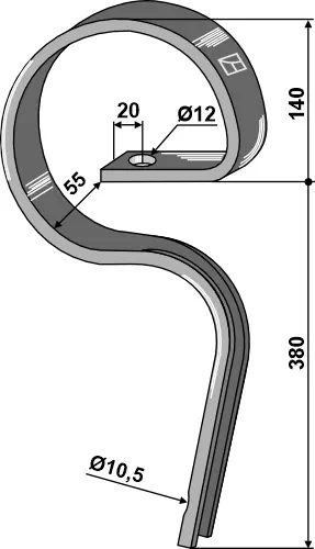 Rett harv tind Passer til ukjent modell 
