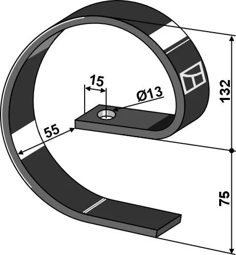 Forsterkningsfjær 45x10 45 mm x 10 mm, universal 