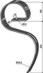 Harrow tine Passer til ukjent modell