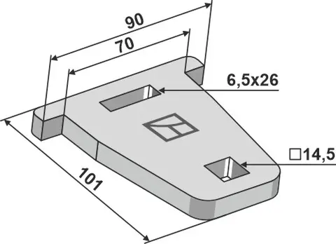 Plate 101x10x90 Mål: 101x10x90 mm