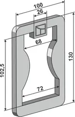 Plate 130x8x100 Mål: 130x8x100 mm