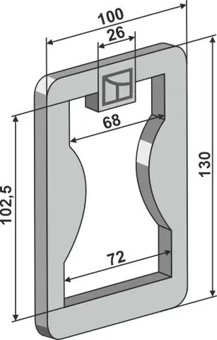 Plate 130x8x100 Mål: 130x8x100 mm
