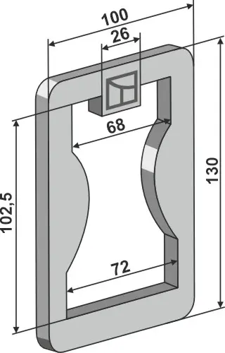 Plate 130x8x100 Mål: 130x8x100 mm 