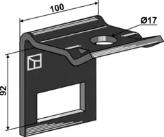 Klemme for tine 70x12 70x12 mm, ukjent merke