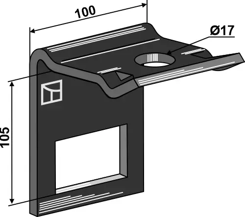 Klemme for tine 70x12 Mål: 70x12, forsterkningsfjedre 70x10 