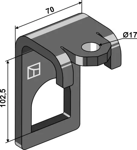 Klemme 128,5x8 128,5x8 mm, ukjent merke 