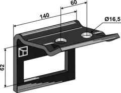 Klemme for tine 100x14 100x14 mm, ukjent merke