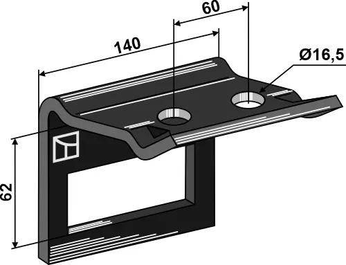 Klemme for tine 100x14 100x14 mm, ukjent merke 