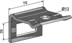 Klemme for tine 45x12 Passer til rammer 50x12